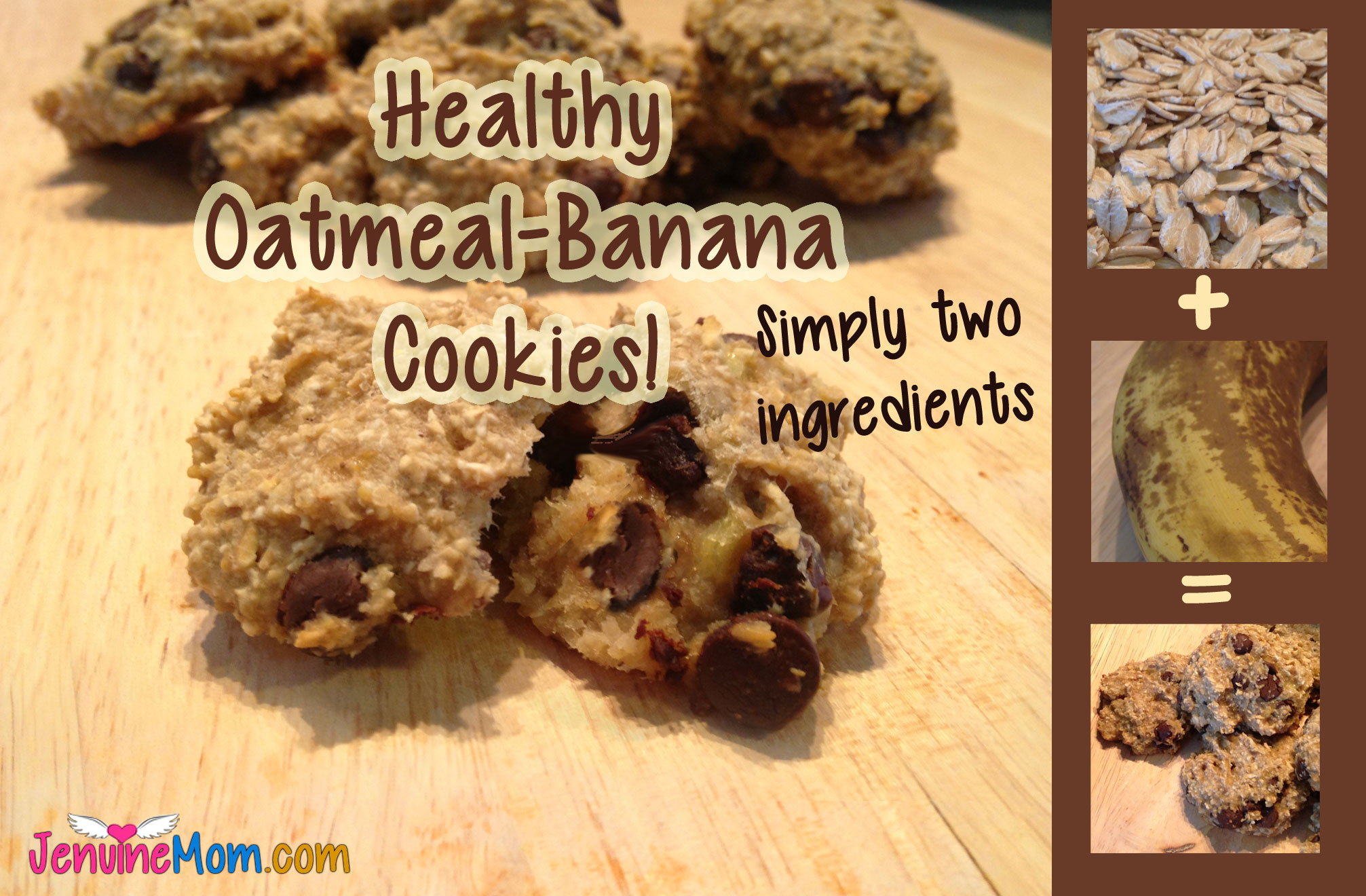 Healthy Oatmeal-Banana Cookies
